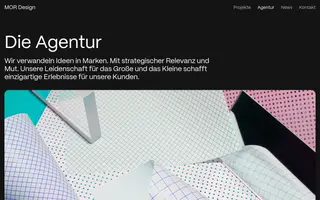 MOR Design homepage website preview