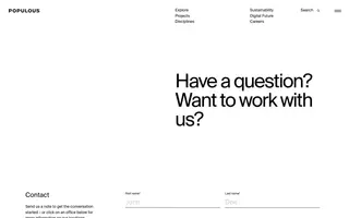 Populous homepage website preview
