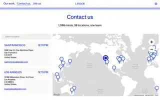 Landor homepage website preview
