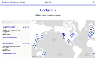 Landor homepage website preview