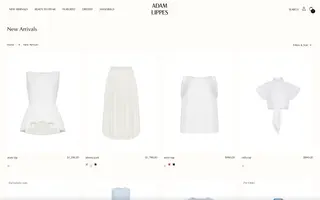 Adam Lippes homepage website preview