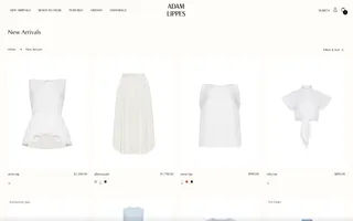 Adam Lippes homepage website preview