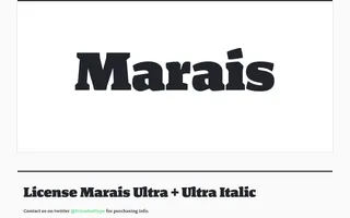 Marais homepage website preview