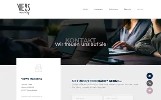VIEWS Marketing homepage website preview
