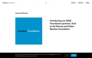 Dropbox Foundation homepage website preview