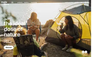 Mate Libre homepage website preview