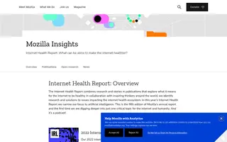 Internet Health Report homepage website preview