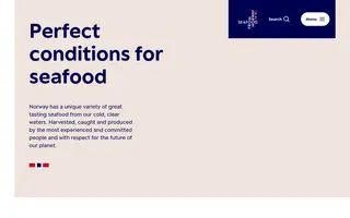 Seafood from Norway homepage website preview