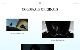 Colossale homepage website preview