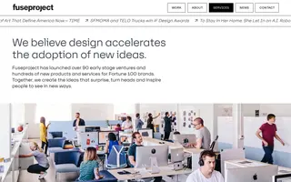 Fuseproject homepage website preview
