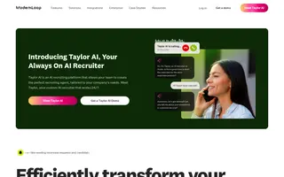 ModernLoop homepage website preview