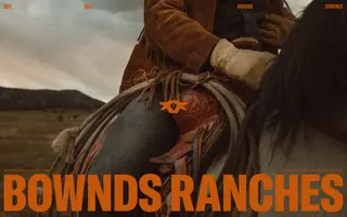 Bownds Ranches homepage website preview