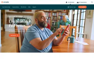 Omada Health homepage website preview