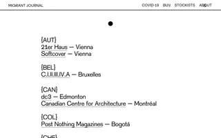 Migrant Journal homepage website preview