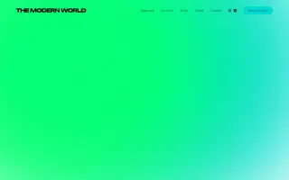 The Modern World homepage website preview