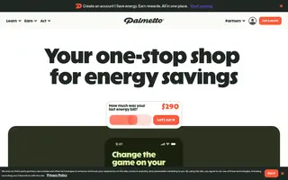 Palmetto homepage website preview