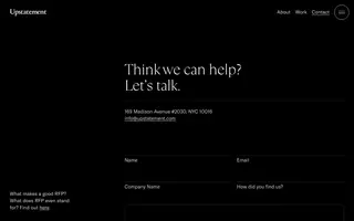 Upstatement homepage website preview