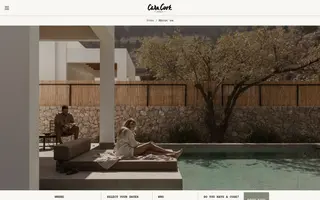 Casa Cook Hotels homepage website preview