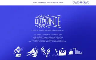 Duprince homepage website preview
