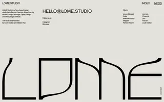 Lome Studio homepage website preview