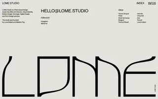 Lome Studio homepage website preview
