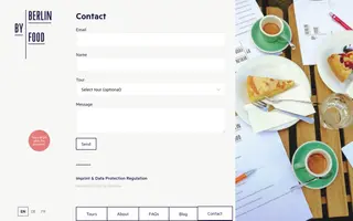 Berlin by Food homepage website preview