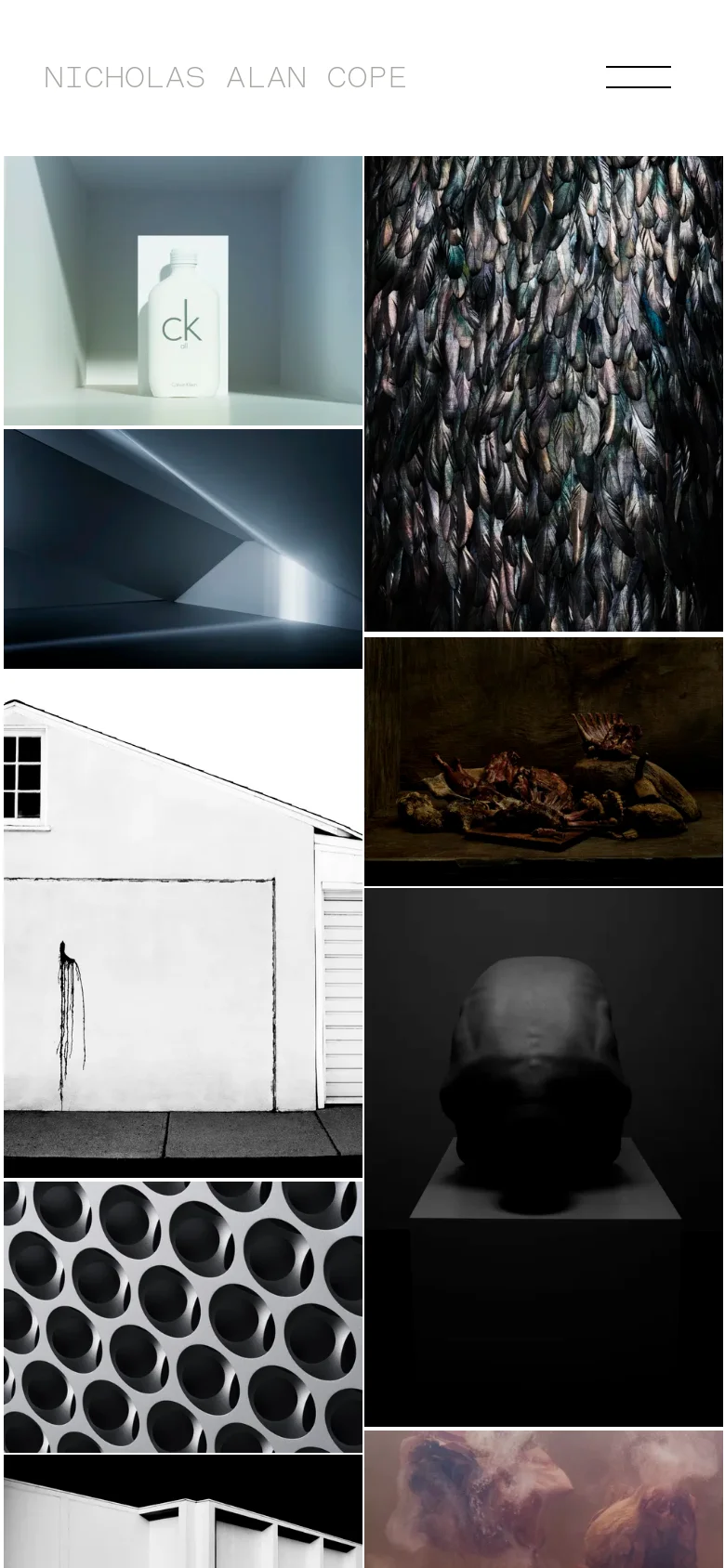Nicholas Alan Cope homepage mobile website screenshot