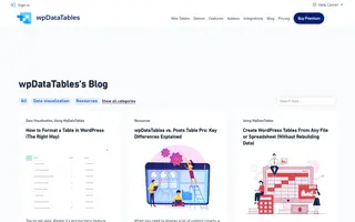 wpDataTables homepage website preview