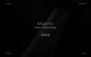 Maaemo homepage website preview