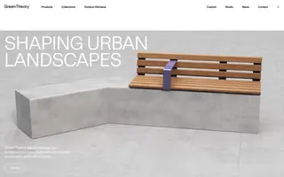 Green Theory homepage website preview