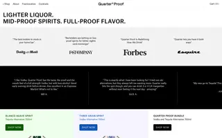 Quarter Proof homepage website preview