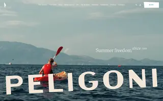Peligoni homepage website preview