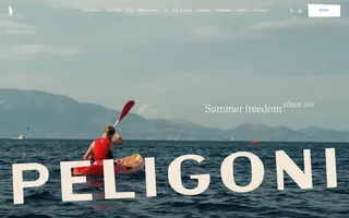 Peligoni homepage website preview