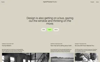 Studio Ingrid Picanyol homepage website preview