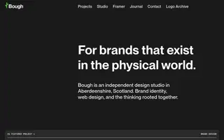 Bough homepage website preview