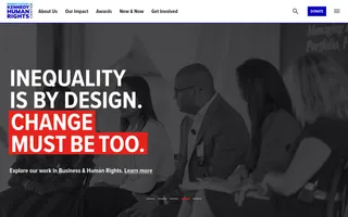RFK Human Rights homepage website preview