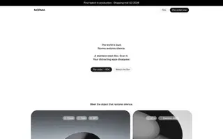 Norma homepage website preview