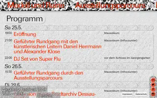 Modell und Ruine homepage website preview