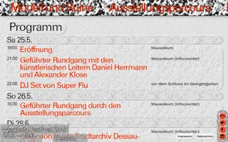 Modell und Ruine homepage website preview