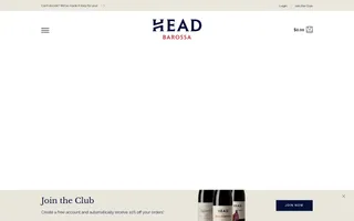 Head Wines homepage website preview