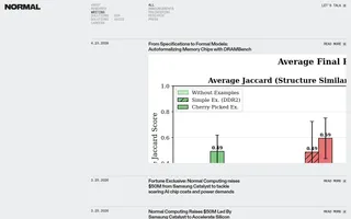 Normal Computing homepage website preview