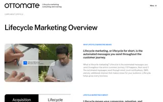 Ottomate homepage website preview