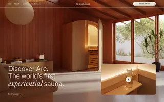 Ancient Ritual homepage website preview