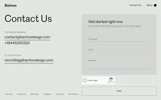 Báchoo homepage website preview