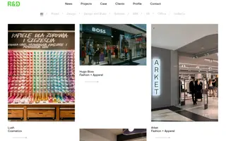 R&D homepage website preview