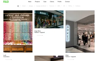 R&D homepage website preview