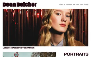 Dean Belcher homepage website preview