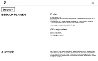 Turm zur Katz homepage website preview