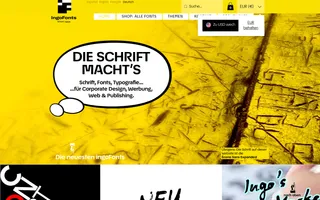 ingoFonts homepage website preview