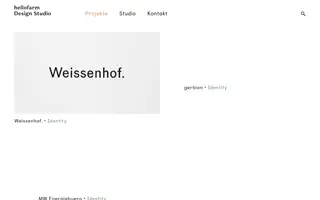 hellofarm Design Studio homepage website preview